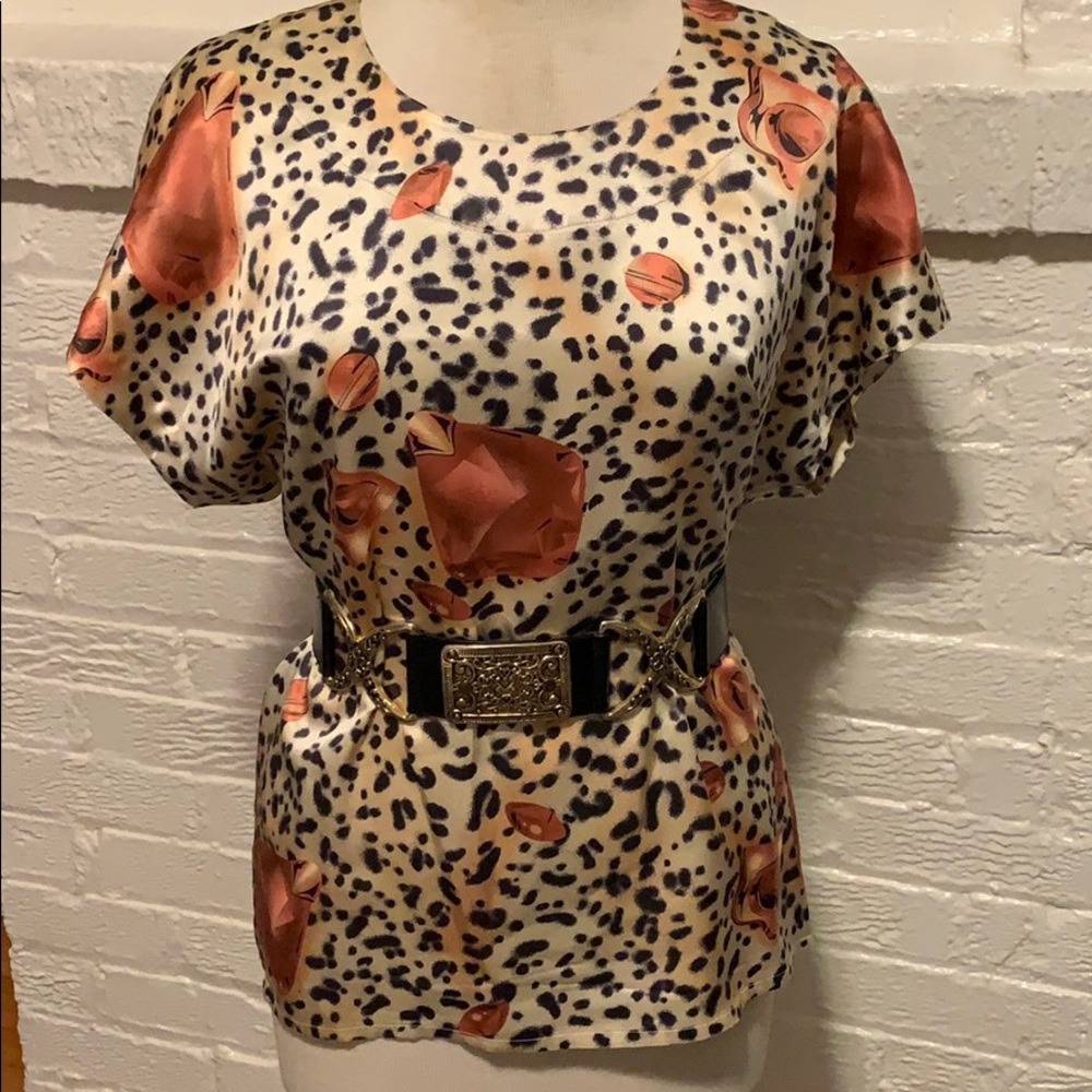 Escada patterned silk blouse. Size Euro 42